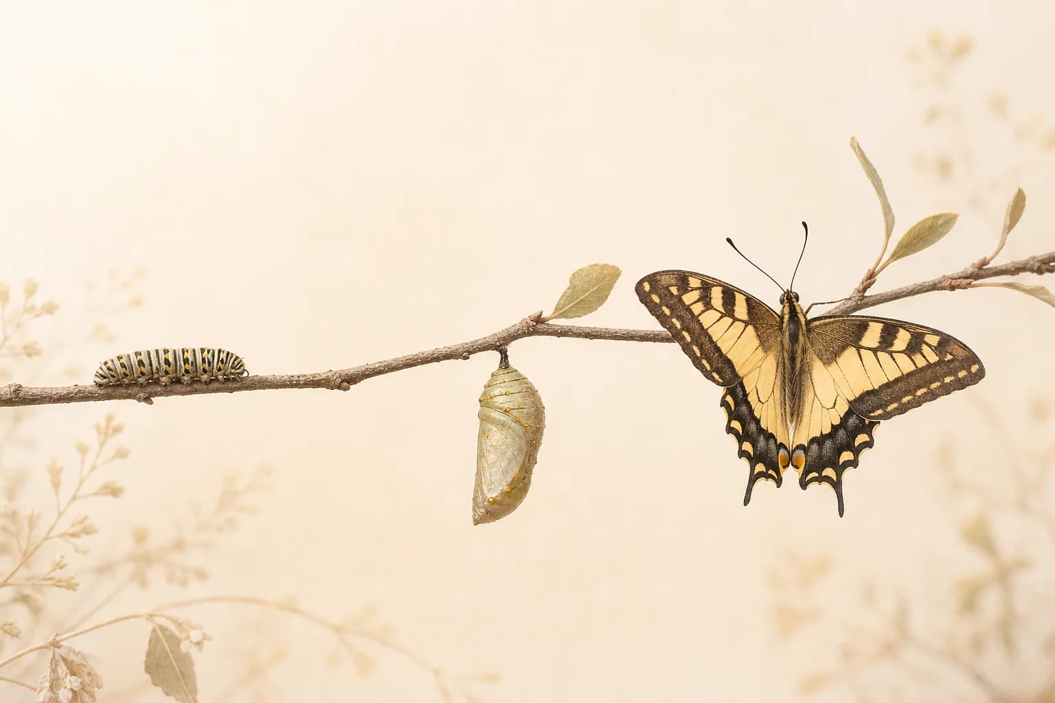 De la chenille au papillon en passant par le cocon : la métaphore Pupa
